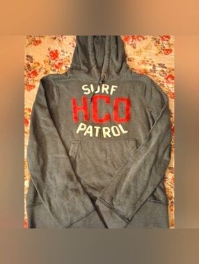 Gray Hoodie with Red Lettering Women's